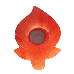Red Leaf Shaped Candle Holder