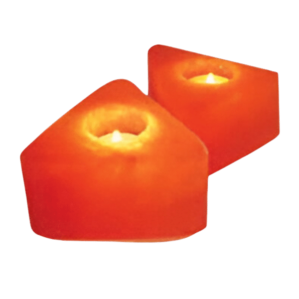 Triangle Salt Candle Holder Dark Pink Color