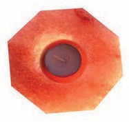 Red Candle Holder Made by Salt