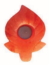 Red Leaf Shaped Candle Holder